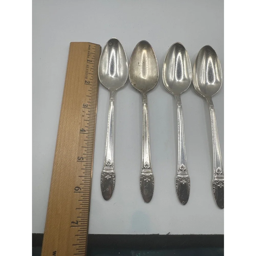 1847 Rogers Bros First Love Silverplate Teaspoons Set of 4 International Silver